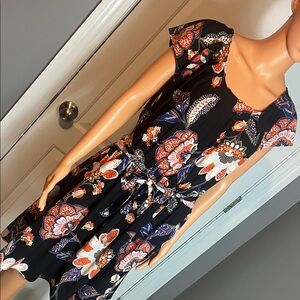 LAUREN CONRAD LC FLORAL PAISLEY DRESS - LARGE